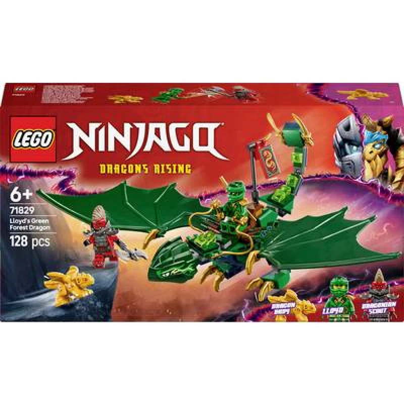 Image of LEGO NINJAGO Lloyd's Green Forest Dragon Toy for Kids 71829 Toys