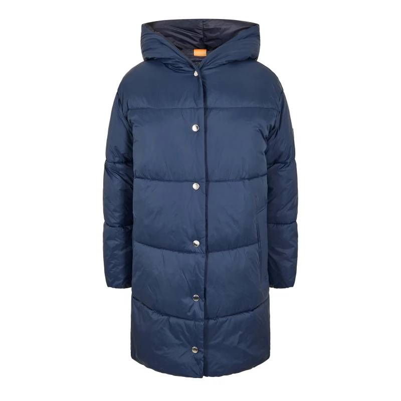 Image of Boss Womens Polly Short Puffer Jacket Dark Blue female 8 (S)