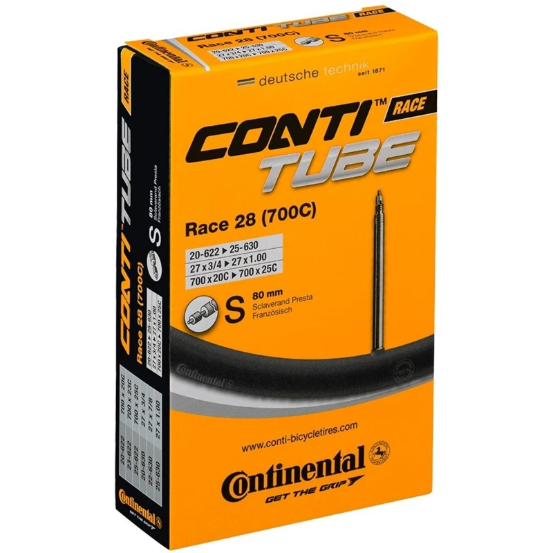 Image of Continental Race Inner Tubes 700X18-25C Presta 80mm black