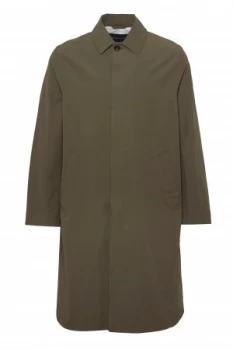 Image of Mens French Connection Showerproof Coating Rain Mac Forest Green