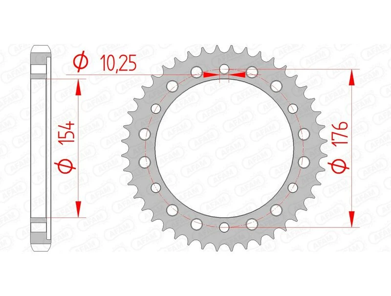Image of AFAM Steel Standard Rear Sprocket 10801 - 530
