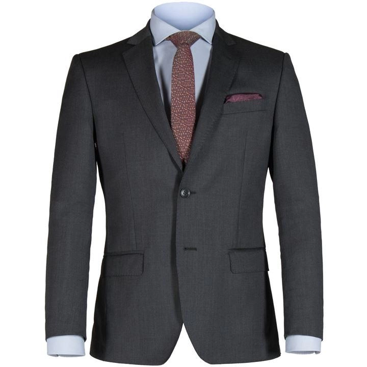 Image of Alexandre of England Weston Charcoal Twill Suit Jacket - 36R - grey