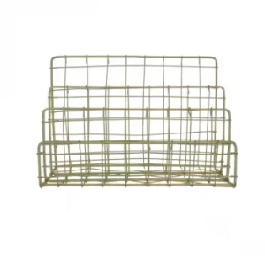 Image of Wire Letter Rack Wavy Gold 26cm
