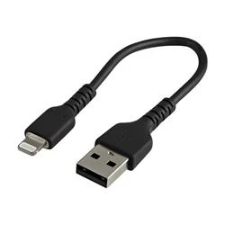 Image of StarTech.com 15cm USB to Lightning Cable Black - Apple MFi Certified