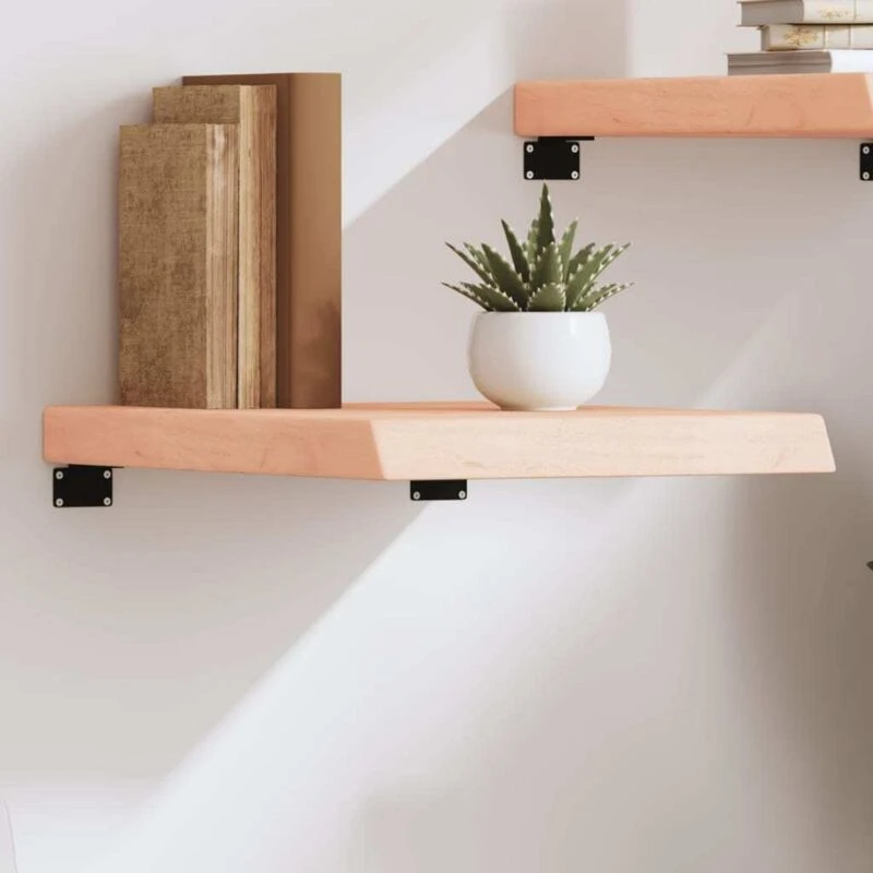 Image of VIDAXL Vidaxl - Wall Shelf 40x60x(2-6) cm Untreated Solid Wood Oak 8720845812386