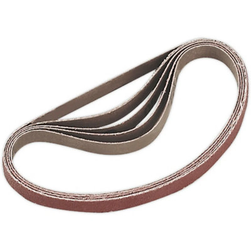 Image of Loops 5 PACK - 10mm x 330mm Sanding Belts - 80 Grit Aluminium Oxide Slim Detail Loop Multi