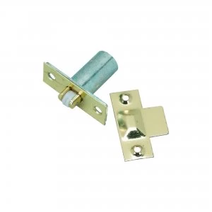 Image of Wickes Adjustable Roller Door Catch - Brass