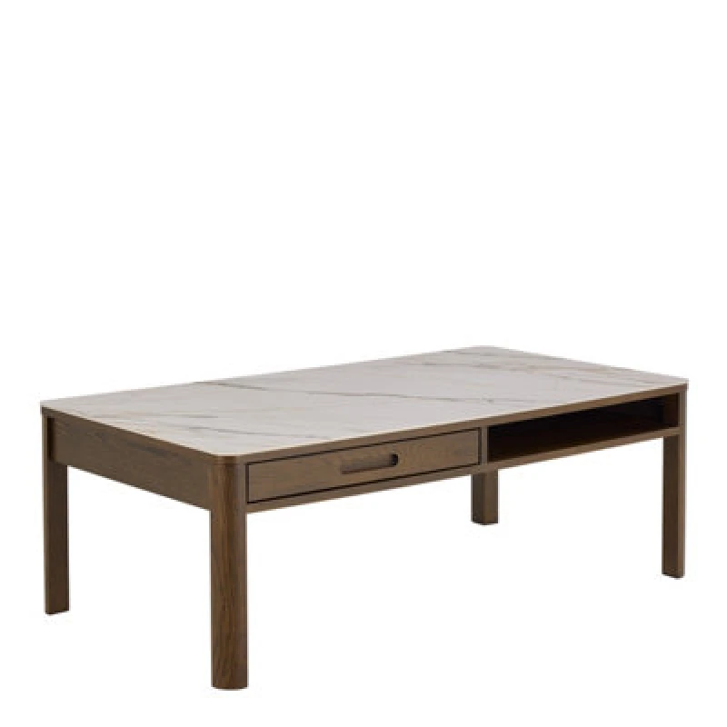 Image of Furniture To Go Southampton Rectangular Coffee Table 1 Drawer 1 Shelf In Cream Ceramic