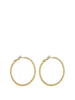Image of Mood Gold Popcorn Round Hoop Earring, Gold, Women