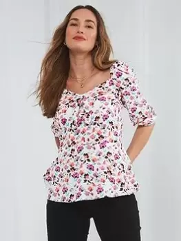 Image of Joe Browns The Petunia Top -pink, Pink, Size 14, Women