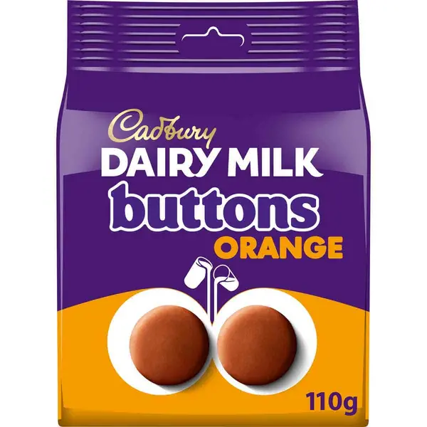 Image of Cadbury Gifts Direct Cadbury Dairy Milk Orange Giant Buttons Bag 110g 4262049