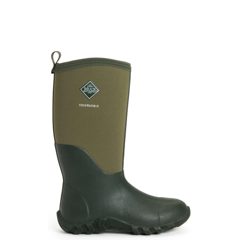 Image of Muck Boots Muck Boots 'Edgewater II' Wellington Boots in Dark Green Size: 6 Dark Green 6 Unisex 0664911053014