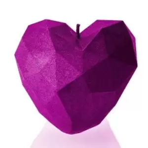 Image of Heart Low Poly Candle &ndash; Metallic Pink