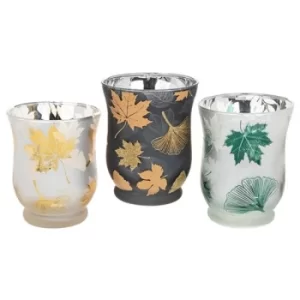 Image of Autumn Leaves Tealight Vase Large