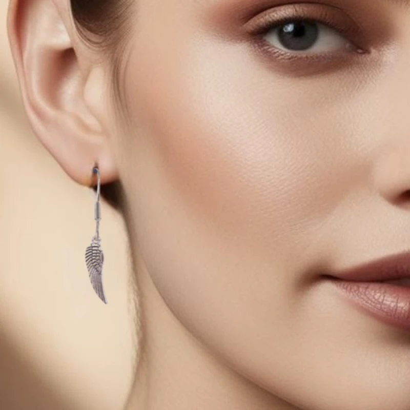 Image of Aye Do Gifts Angel Feather Drop Earrings - Thinking Of You Gift