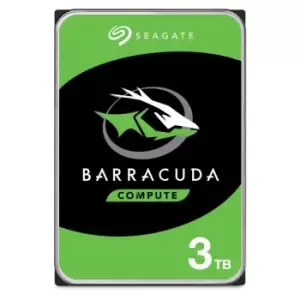 Image of Seagate BarraCuda 3TB SATA III 3.5" Hard Drive - 5400RPM, 256MB Cache