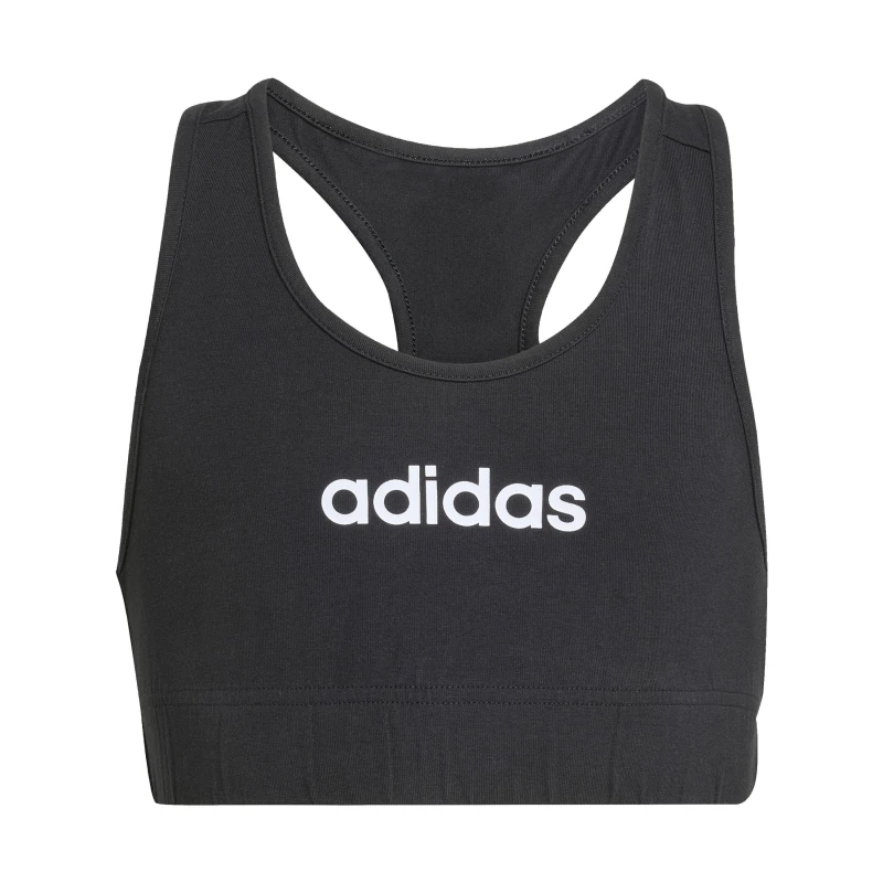 Image of adidas Essentials Linear Bra Girls Black/White female 9-10 Years