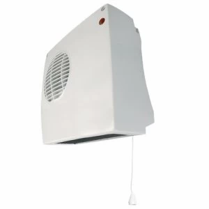 Image of Eterna 2kW Electric Wall Mounted Downflow Fan Heater With Pull Cord and Thermostat