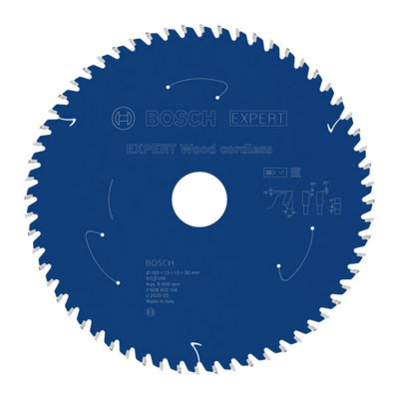 Image of Bosch Expert Wood Cordless Circular Saw Blade 190 X 1.5/1 X 30 mm T60 2608902158