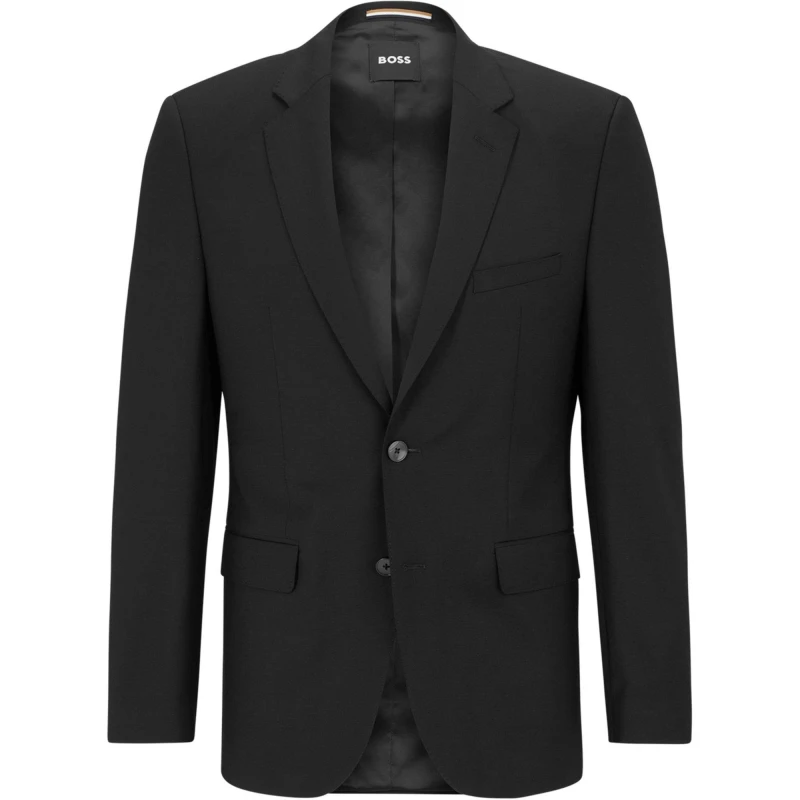Image of Boss Mens H-Jasper Luxury Suit Jacket Black 001 male 46 (56)