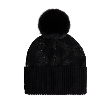 Image of Biba BIBA Sequin Knitted Beanie - Black