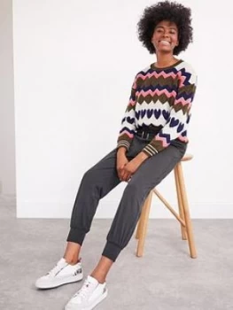 Image of White Stuff Jersey Jogger - Charcoal Marl