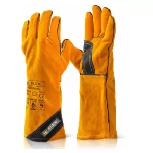 Image of Premium gold welders gauntlet - Gold - Gold - Click