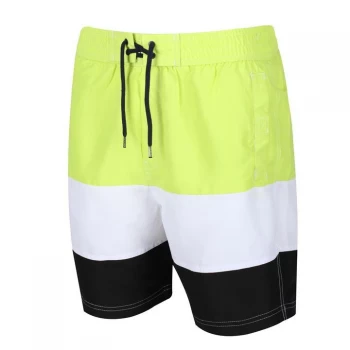 Image of Regatta Bratchmar VI Swimming Shorts - ElecLime/Wht