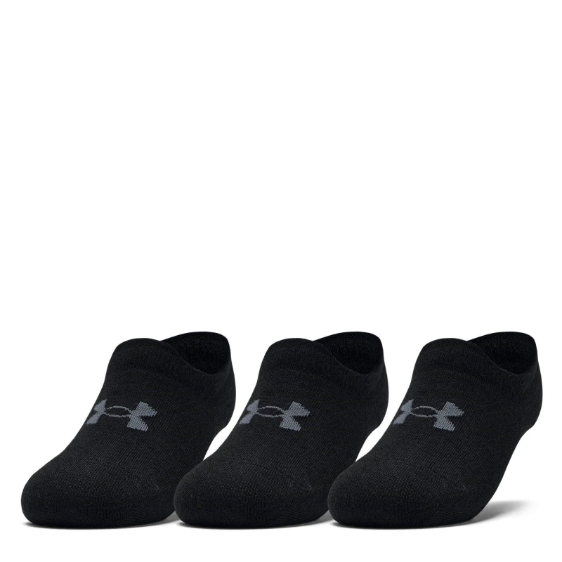 Image of Under Armour Armour Ua Essential Ultralowtab 3pk Trainer Sock Unisex Adults - Black 6 - 12 Months