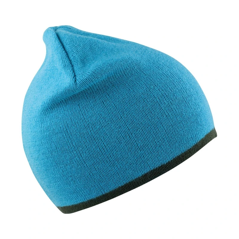 Image of Result Result Men Reversible Fashion Beanie in Aqua One Size Male 5063425958368