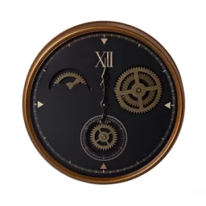 Image of Wm. Widdop Wall Clock with Moving Gears 50cm