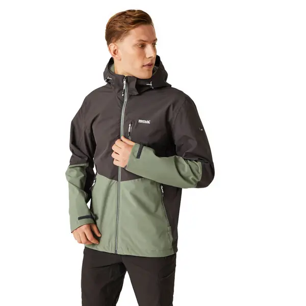 Image of Regatta Mens Bosfield II Waterproof Breathable Jacket S - Chest 37-38' (94-96.5cm) Agave Green/Ash RMW395-XZR-S