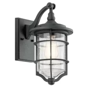 Image of Outdoor IP44 Wall Light Distressed Black LED E27 60W d01794