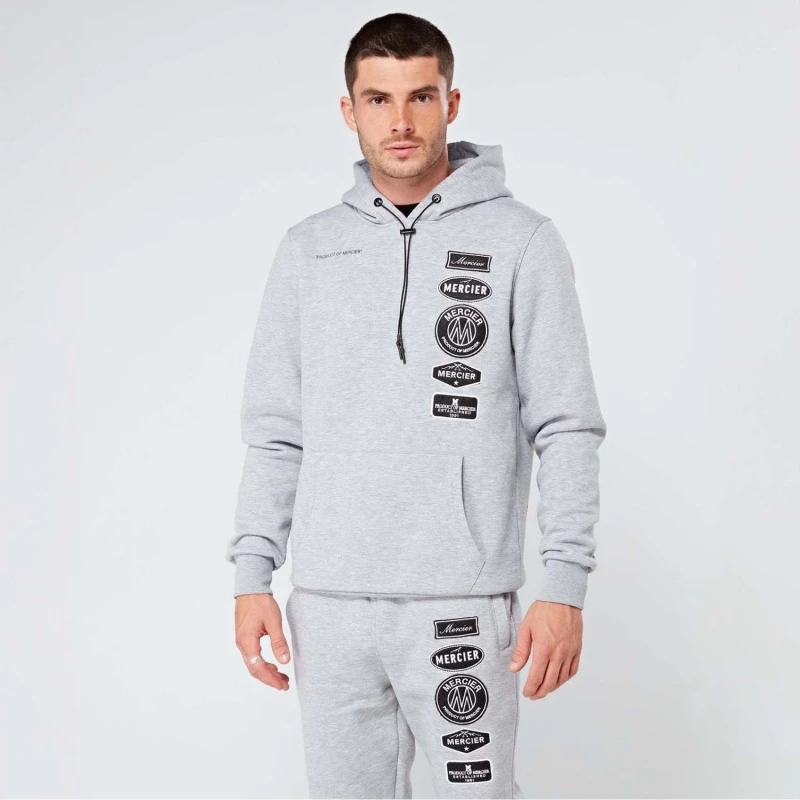 Image of Mercier Mono Hybrid Hoodie - Grey Grey L