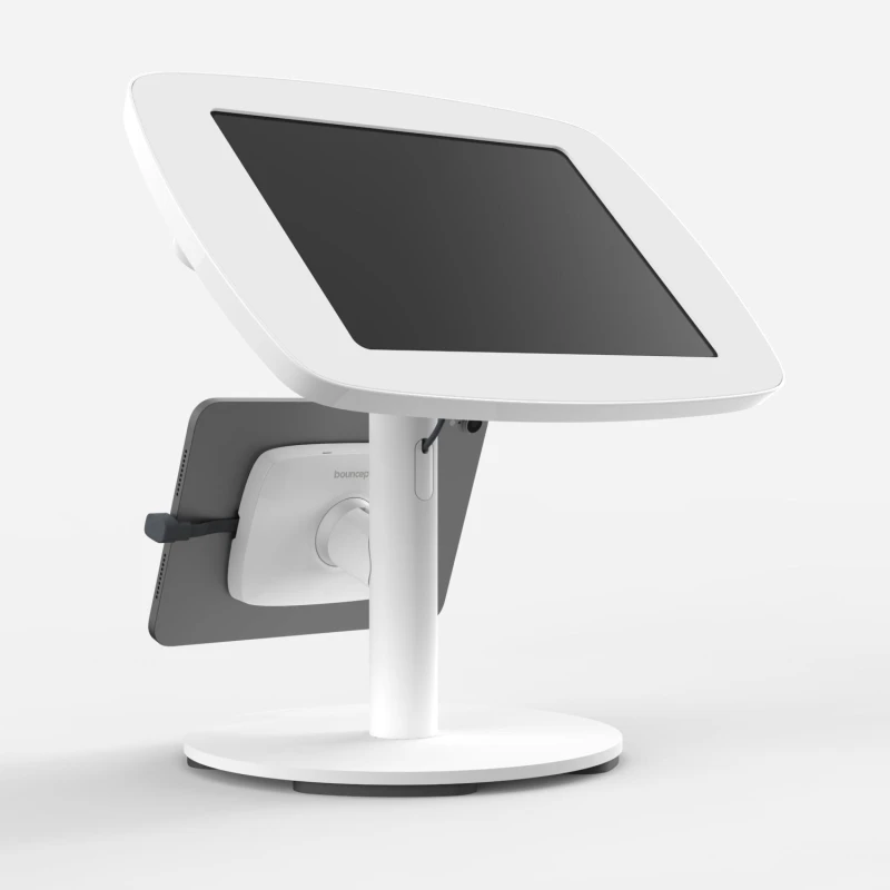 Image of Bouncepad Original Twin + Counter Base Apple iPad Pro 5th Gen 11" (2024) White Covered Front Camera and Home Button TWCO-W1-PM5-MX