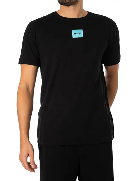 Image of HUGO Diragolino212 Logo T-Shirt Black/Blue S