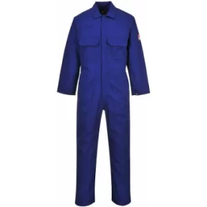Image of Portwest BIZ1 Royal Sz 3XL R Bizweld Flame Retardant Welder Overall Coverall Safety Boiler Suit