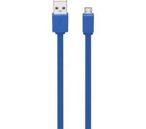 Image of Goji G1MFLBL17 USB A to Micro USB B Cable 1m
