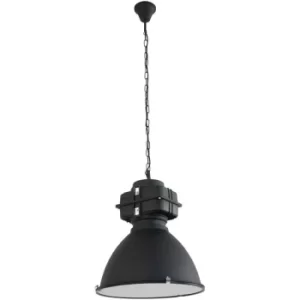 Image of Sienna Densi Dome Pendant Ceiling Lights Black Matt, Glass Matt