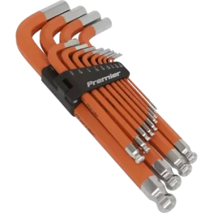 Image of Sealey 13 Piece Anti Slip Jumbo Ball End Hex Key Set Imperial