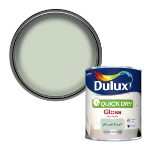 Image of Dulux Quick Dry Willow Tree Gloss High Sheen Paint 750ml