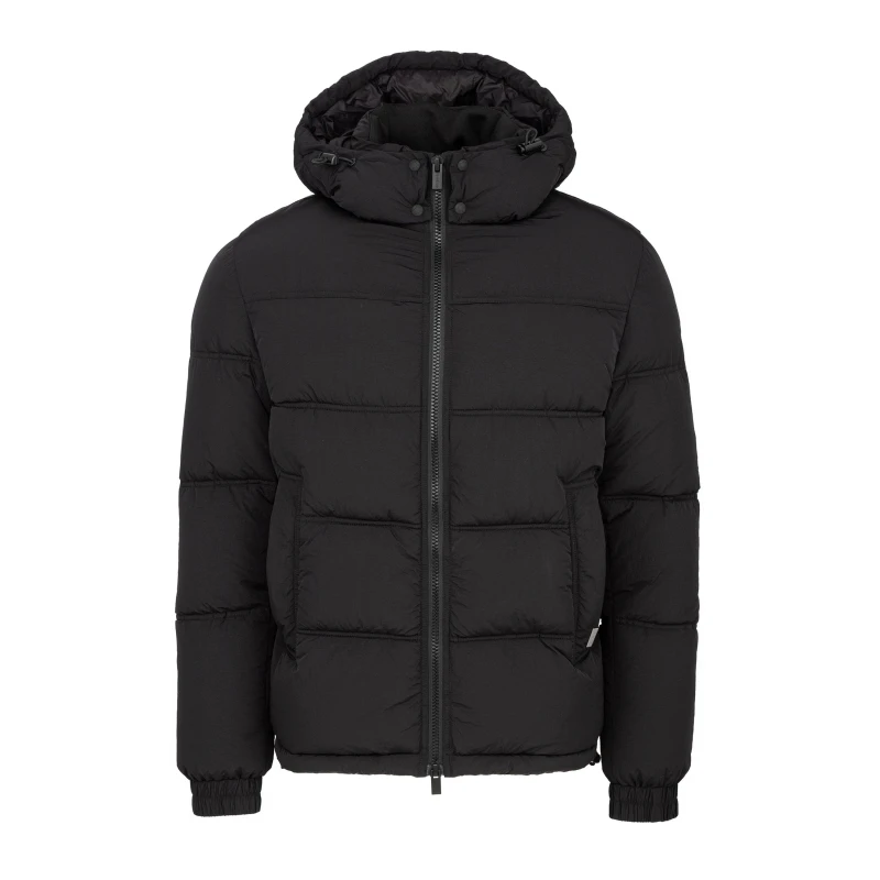 Image of Firetrap Mens Bubble Water and Wind Resistant Short Puffer Jacket Black male S