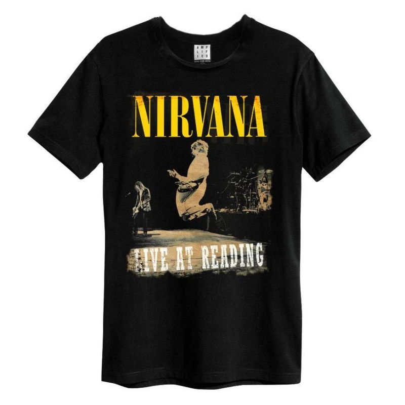 Image of Amplified Amplified Men Live At Reading Nirvana T-Shirt in Black Size: X-Small Black XS Male 5063852061334