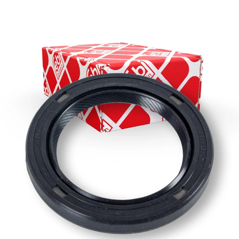 Image of FEBI BILSTEIN Crankshaft Seal frontal sided 107164 Crankshaft Gasket,Shaft Seal, crankshaft TOYOTA,DAIHATSU,Yaris Schragheck (_P9_)