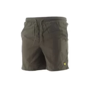 Image of Lyle and Scott Olive Plain Swim Shorts