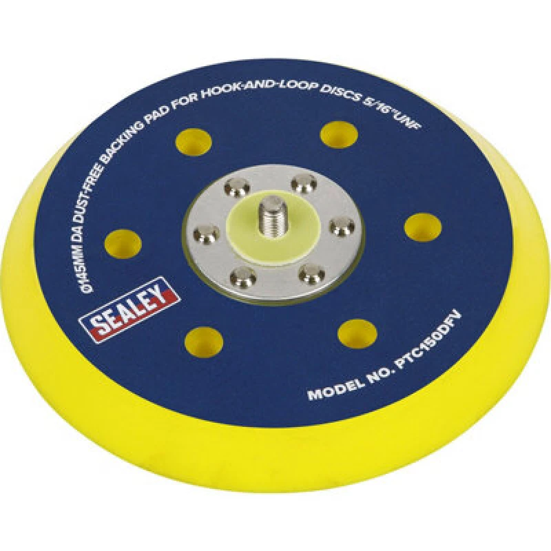 Image of Loops 145mm DA Backing Pad for Hook & Loop Discs - 5/16 Inch UNF Thread - Dust Free Multi