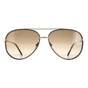 Image of Aviator Matte Gold Brown Gradient L247S
