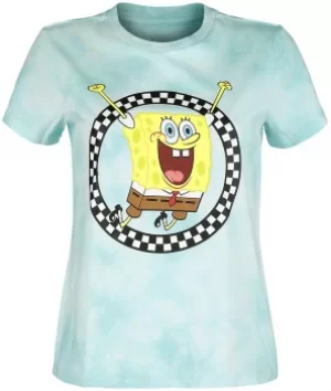 Image of Vans Vans x Spongebob Jump Out Crew T-Shirt white blue