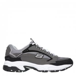 Image of Skechers Lifestyle Stamina Cut Trainers - Charcoal/Blk