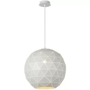 Image of Lucide OTONA - Pendant Light - Ø40cm - 1xE27 - White